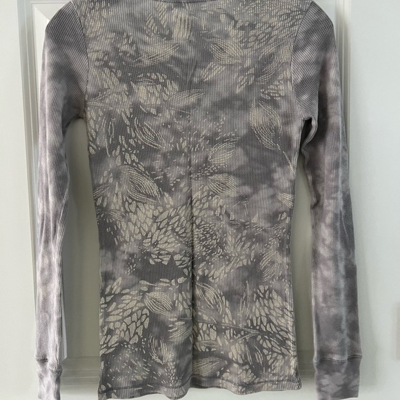 Sonoma Cream and Gray Floral Long Sleeve Tee - Picture 3 of 3